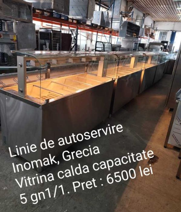 Linie autoservire Inomak second / Vitrina calda bain marie horeca