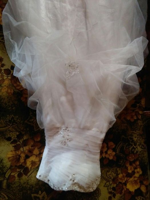 rochie mireasa superba balerini voal accesorii + rochita sau schimb