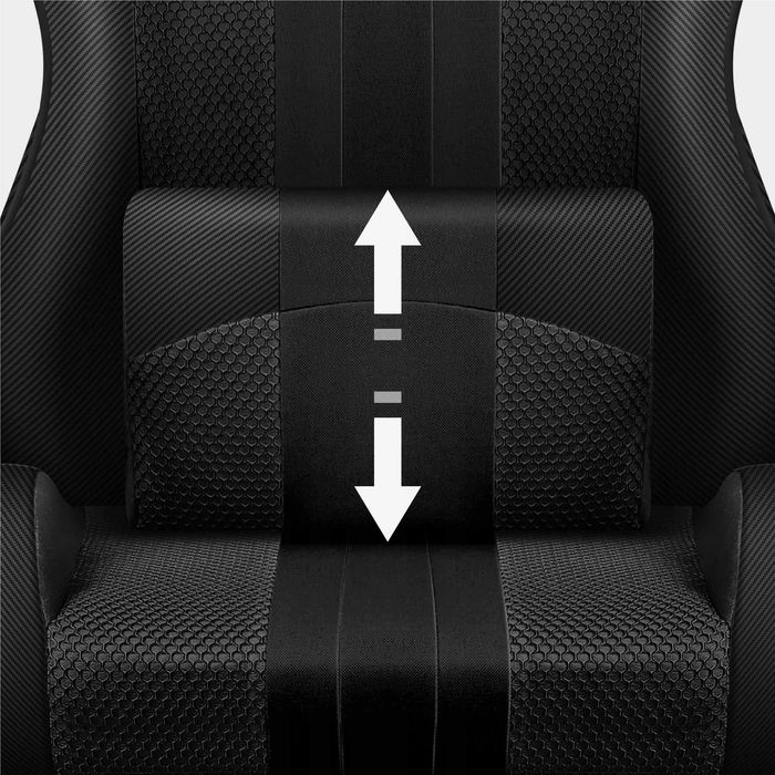 Scaun de gaming, HUZARO Force 4.7, Carbon Mesh, Suport Picioare, Functia Seat Rest, Negru
