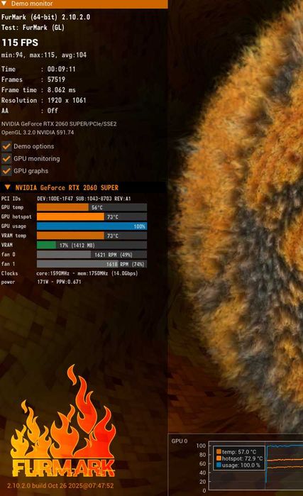 Видео карта ASUS RTX 2060 Super ROG Strix Gaming Advanced 8GB 256Bit.