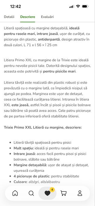 Litiera XL pentru animalele mari