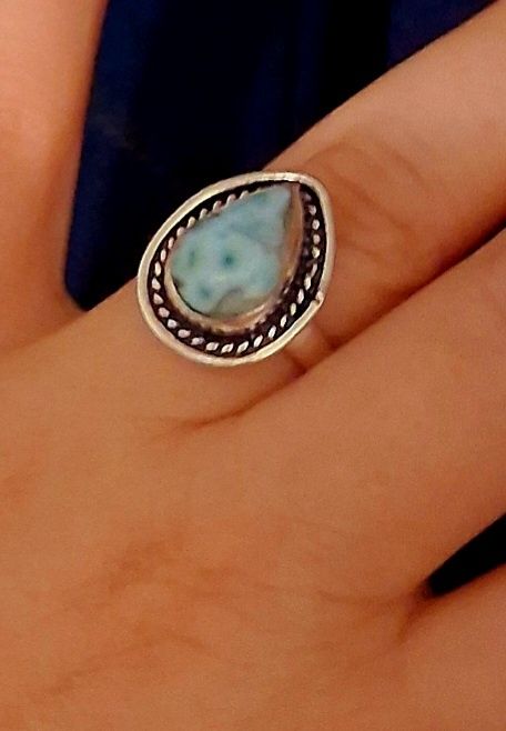 Inel argint 925 Larimar natural