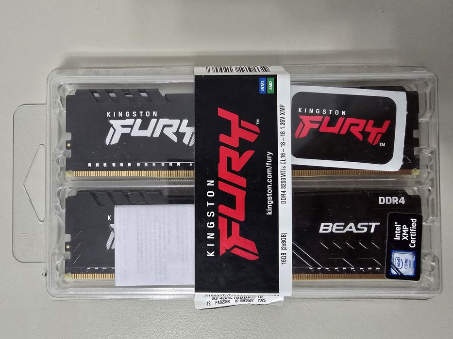 Memorie Kingston FURY Beast  2x 8GB DDR4 3200MHz CL16