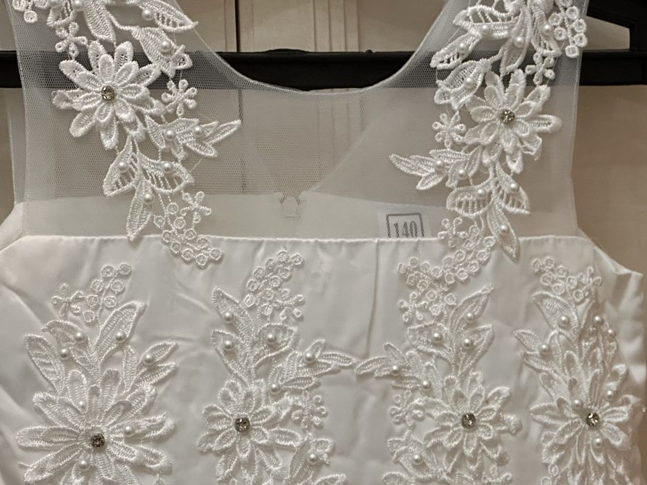 детские белые длинные платья