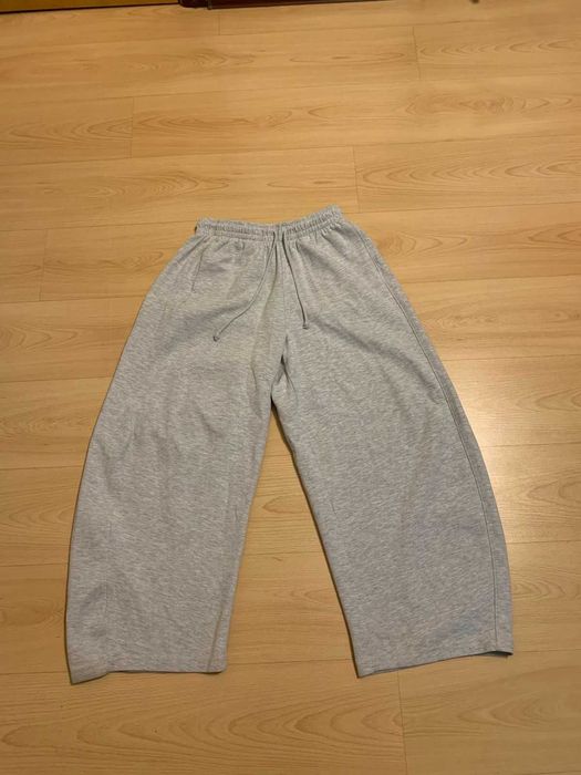 Womens Wide Leg Baggy Grey Sweatpants