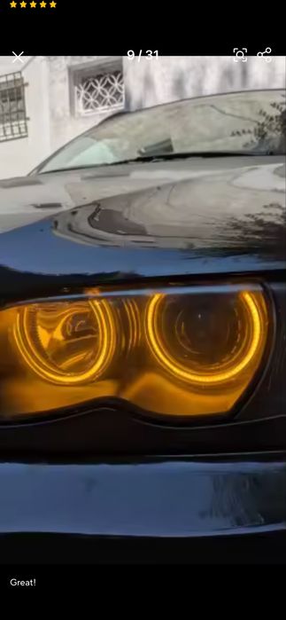 Продавам Crystal LED Angel Eyes White/Yellow (Switchback) за BMW E46 / E39 / E38 / E36