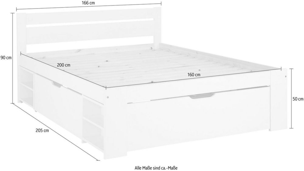 Pat din lemn 160x200