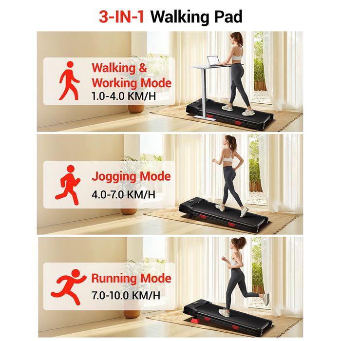 Ел. бягаща пътека с / 2.5HP тих мотор. от1до10км.до 136кг