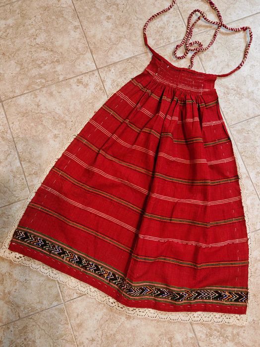 Оригинална Хърцойска Над Сто Годишна Престилка от 1920те г. за Народна Носия.