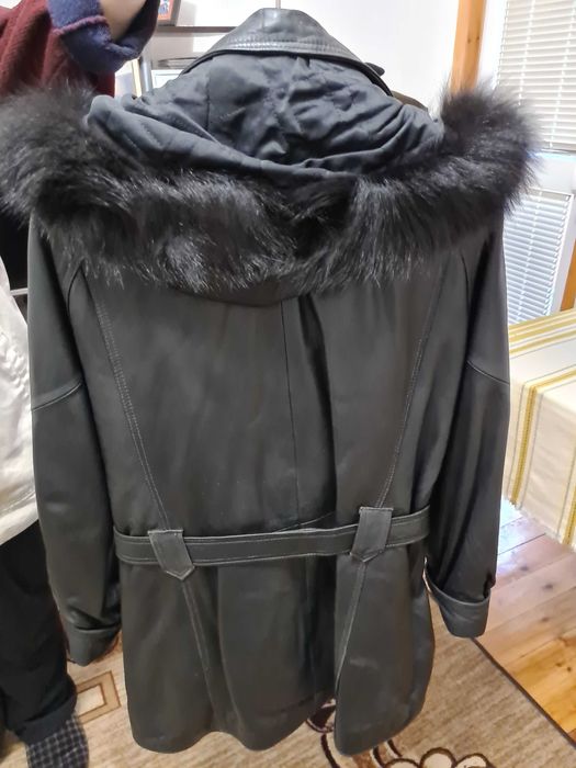 Дамско зимно кожено яке