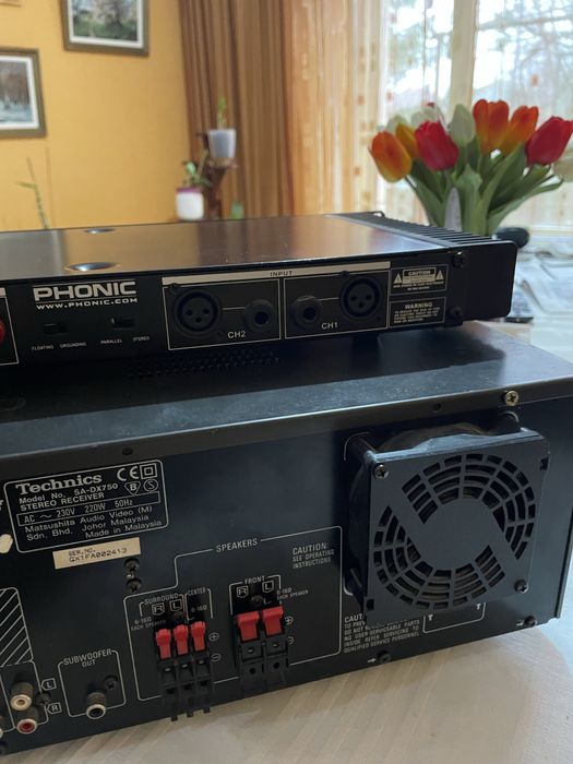 Reciver Technics parțial defect,putere Phonic,telecomandaMarantz tuner