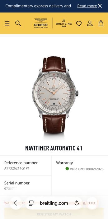Breitling Navitimer, в гаранция, практически нов