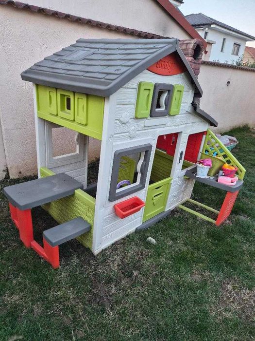 Casuta pentru copii Smoby - Neo Friends, cu bucatarie