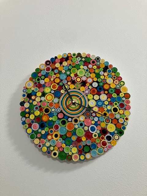 ceas de perete lucrat manual quilling