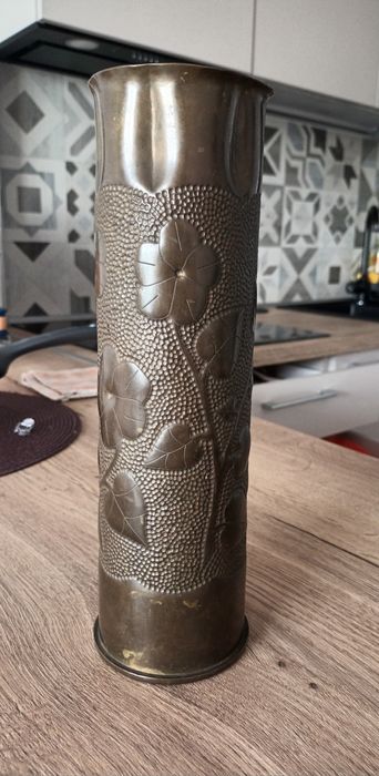 Trench art WWI – obuz Berndorfer 8 cm, front italian (Valbella)