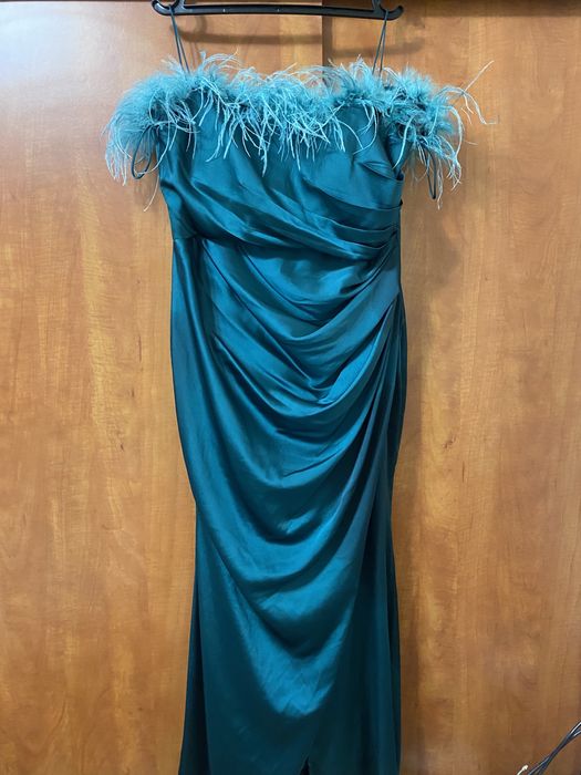 Официална/бална дамска зелена рокля