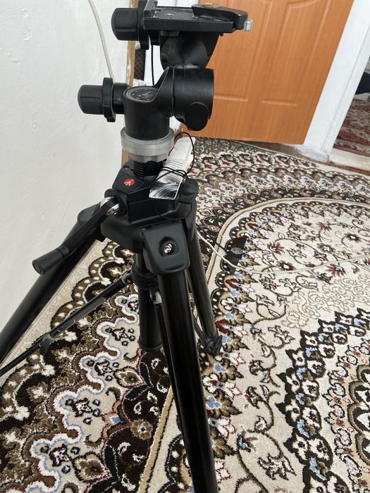 Manfrotto 475B кәсіби штатив + видео бас (оригинал)