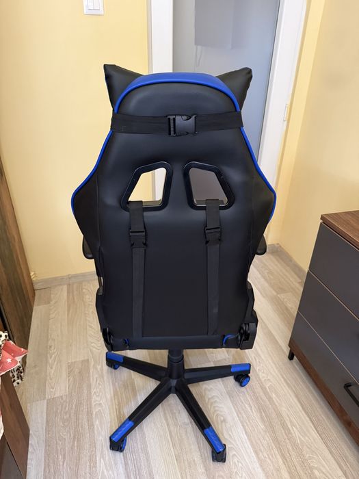 Scaun gaming Kring Liberty negru/albastru, foarte confortabil