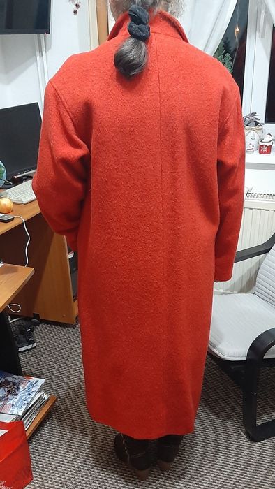 Palton lung de iarnă ,din stofă de lână