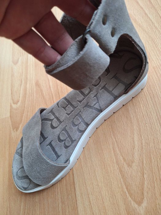 Сандали естествен велур