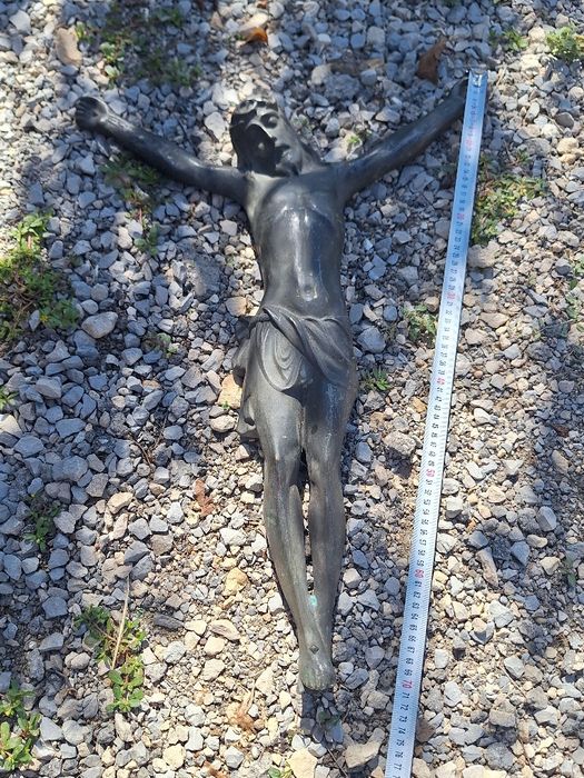 Огромно старинно бронзово разпятие 72/50см