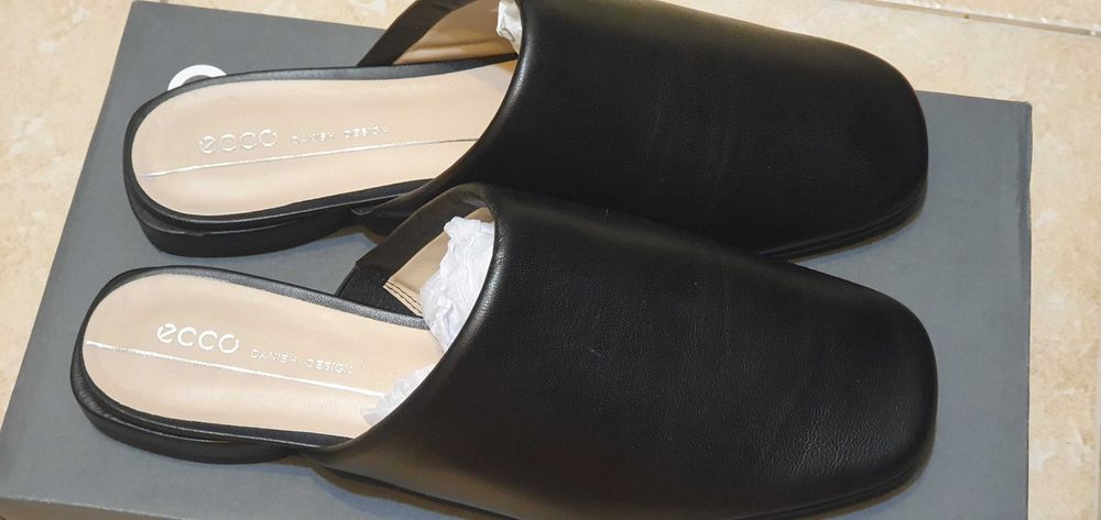 Papuci Ecco piele naturala