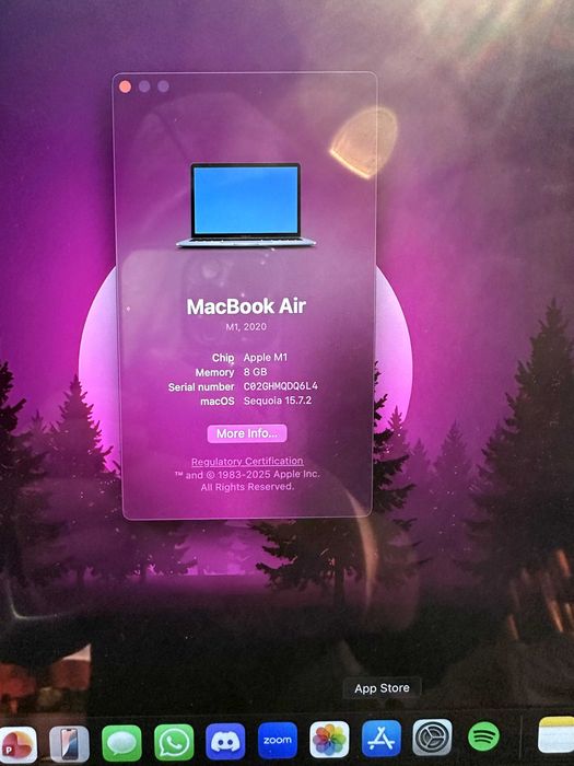 MacBook Air M1 – 8GB RAM / 256GB SSD | Stare impecabilă