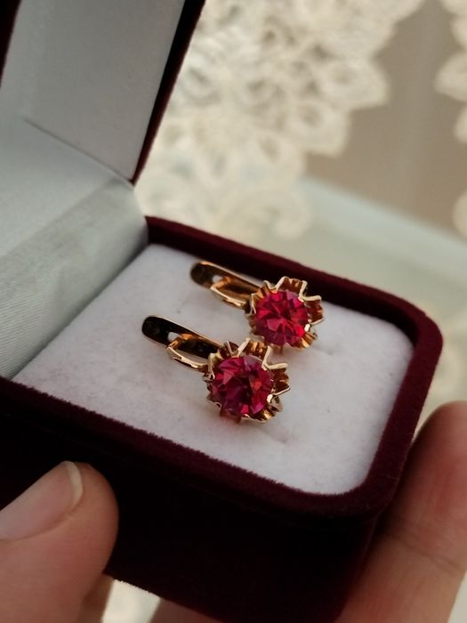 Советские серьги 583 пробы