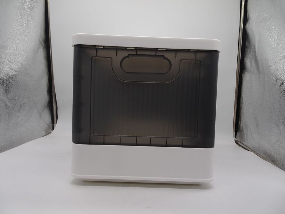 Haixin Home Cosuri de depozitare stivuibile cu capac, 69L, Alb