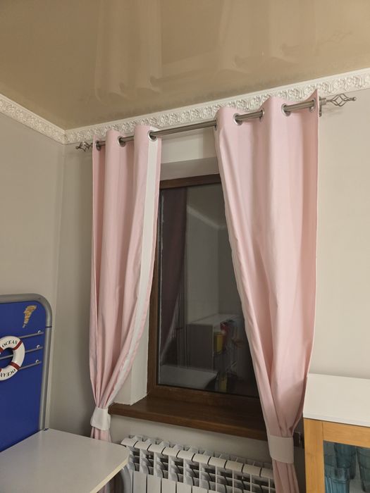 Шторы розовые новые