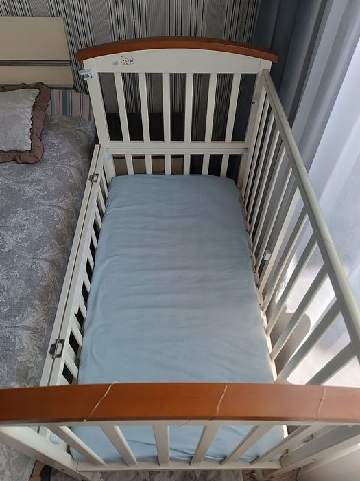 Детская кровать деревянная,yogʻochli bolalar krovati