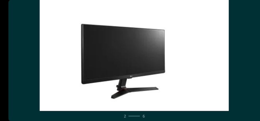 Монитор LG 34'
Диагональ экрана (дюймы)	34Тип матрицы	IPS
На экране по