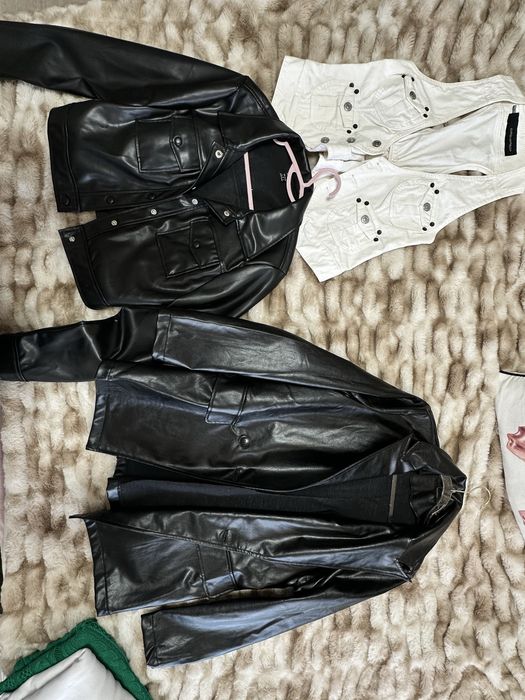 Zara  жилетка  , яке , сако  зара  , есен , кожено яке С размер