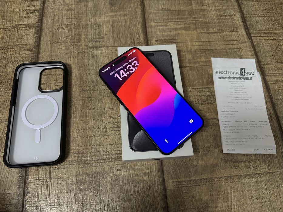 Iphone 15 Pro Max 256GB Black Titanium Impecabil