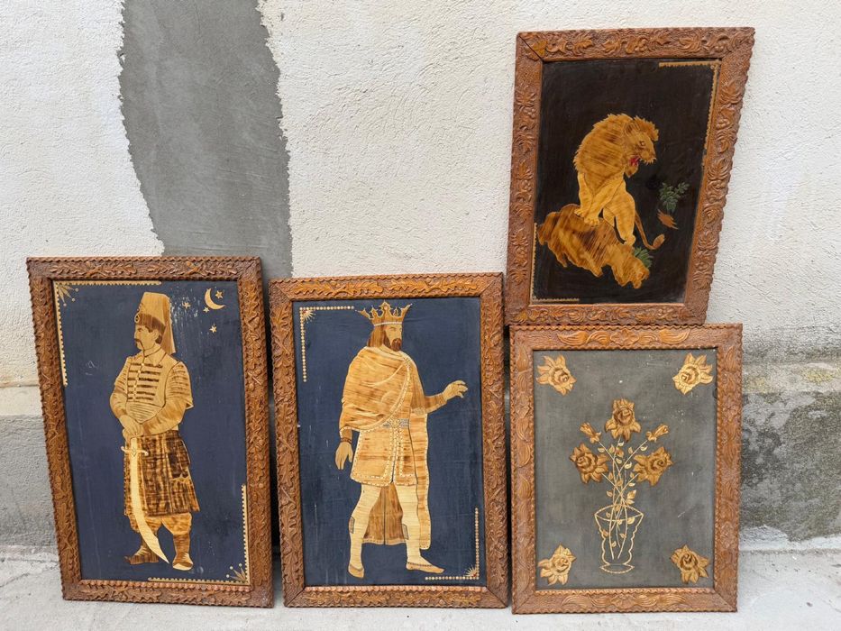 Tablouri picturi lemn pictori diferite modele