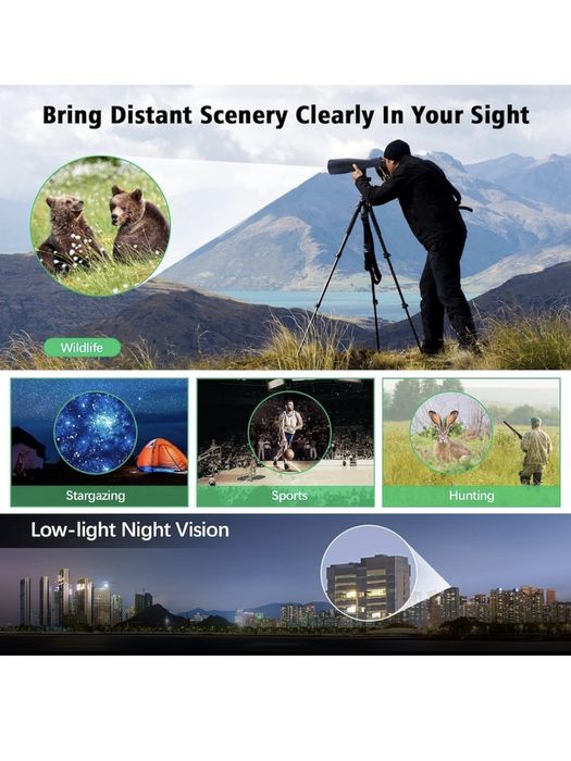 Binoclu profesional de mare putere, 30-260X, obiectiv 80 mm