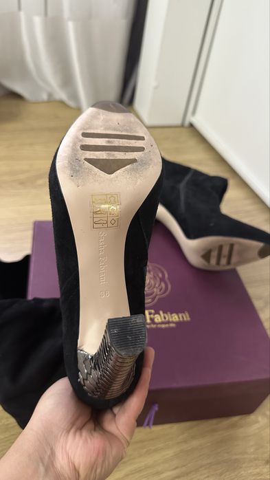 Ботфорты замшевые