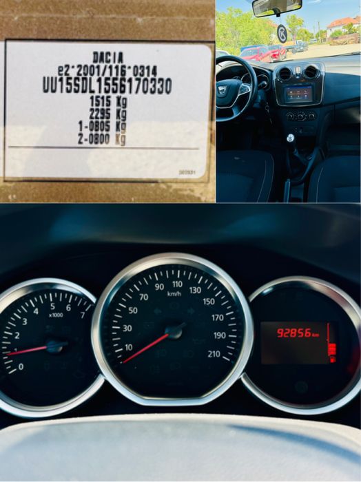 Dacia Sandero, 92.000 km, 0,9 TCe 90 cp, clima, navigatie