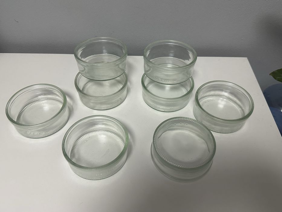 Set 4 scrumiere eleganta transparenta din sticla 10cm