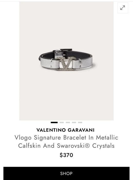 Оригинална гривна Valentino Garavani VLogo с кристали Swarovski®
