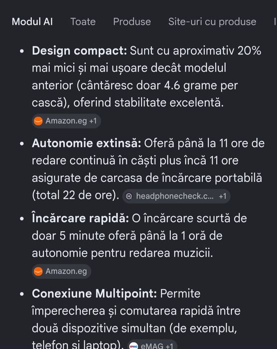 Căști Sony In-Ear
