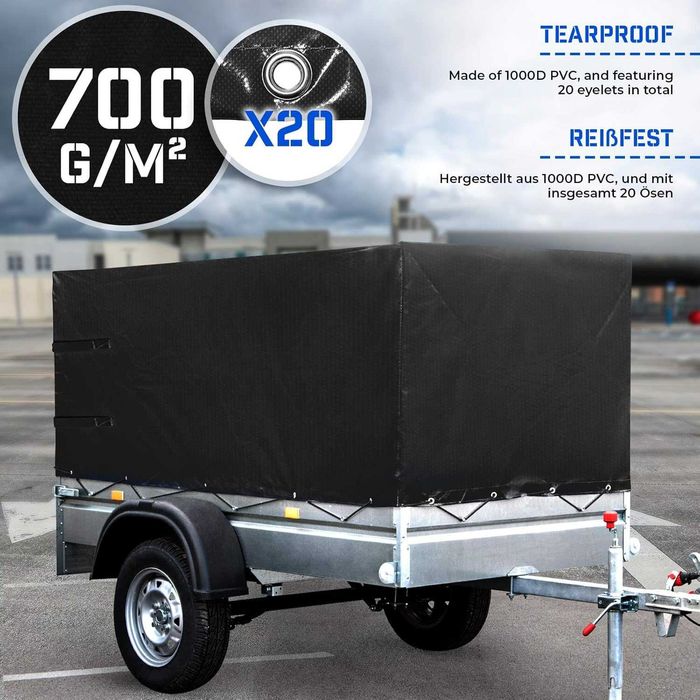 PVC ПОКРИВАЛО ЗА РЕМАРКЕ, Брезент висококачествен 650г/м2 4/6м