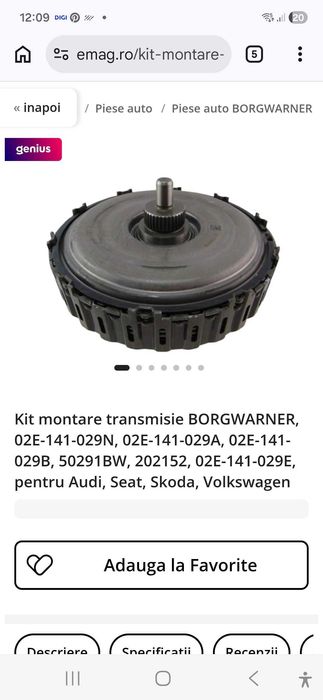 SET Kit ambreiaj  passat  B6 DSG  – NOU, cu garanție