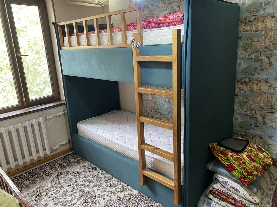 Двухъярусная кровать мягкая200*90