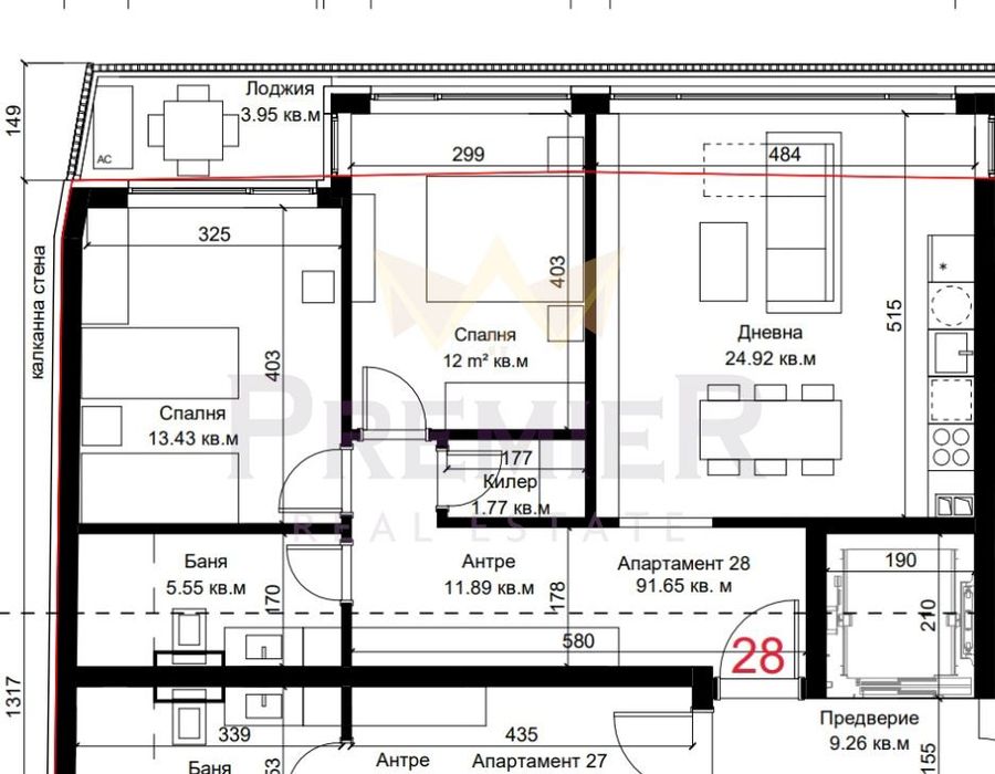 3-стаен в Варна-Център площ 108 цена 259560
