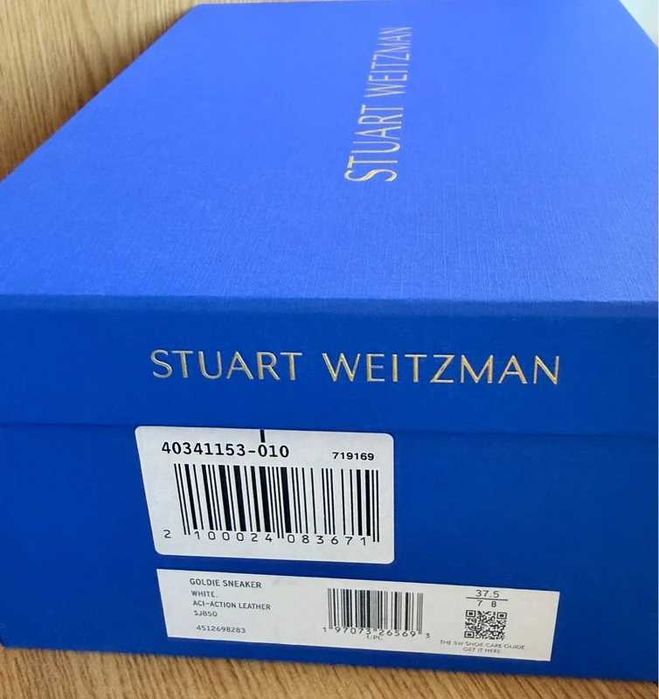 Sneakers Stuart Weitzman cu perle, din piele, marime 37.5