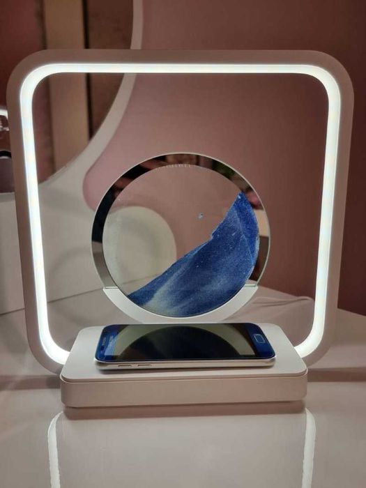 Veioza control tactil si incarcator wireless telefon