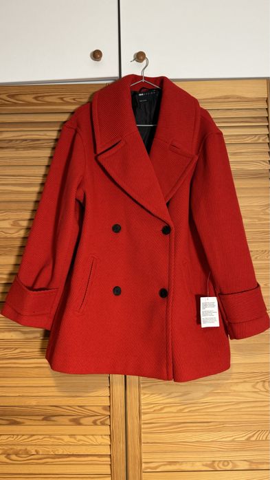 Trench palton rosu nou Asos
