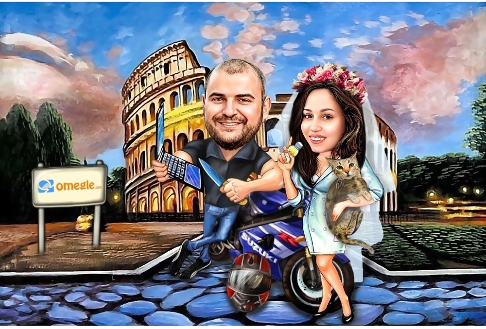 карикатура шарж от снимка перфектен подарък