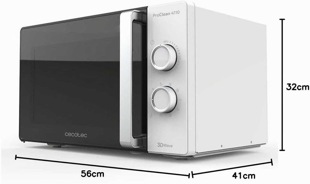 Микровълнова фурна Cecotec ProClean 4110, С грил, 23 л, 700 W, 3D вълнова технология